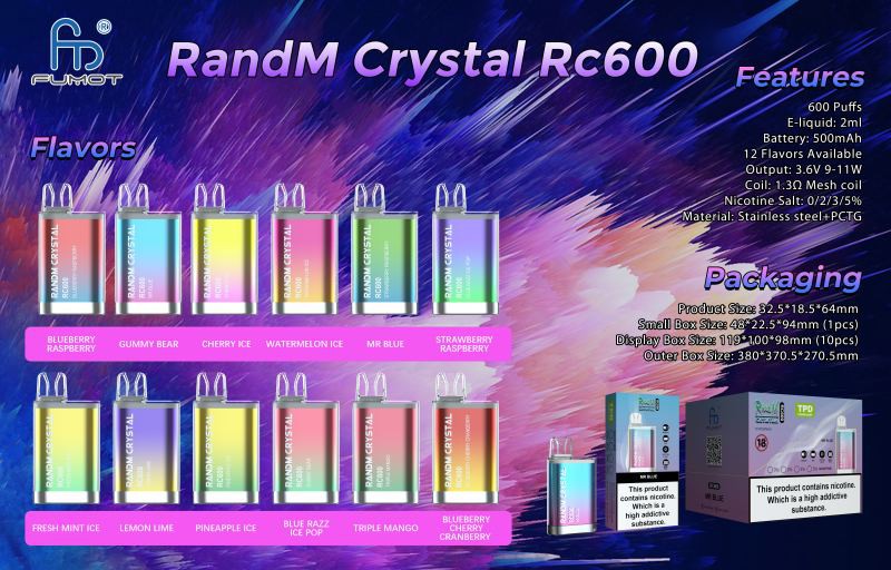 randm crystal RC600 puffs vapes vapes randm crystal RC600 puffs vapes vapes