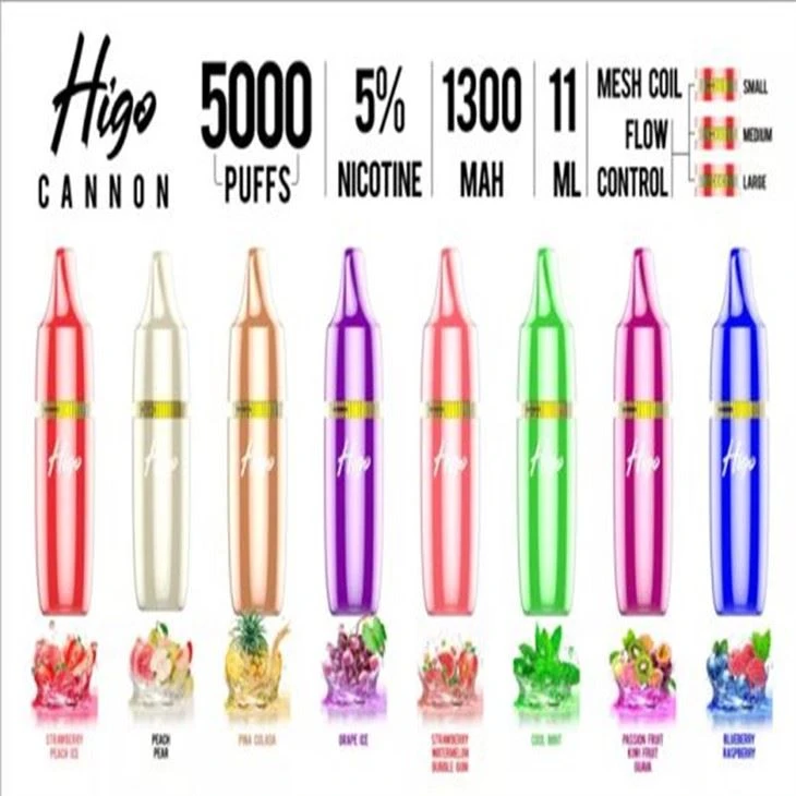 Higo Cannon Siopa Vape 5000 clúimh