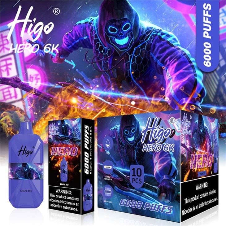 Higo HERO 6K 6000 Vape Indiúscartha Leictreonach Toitíní
