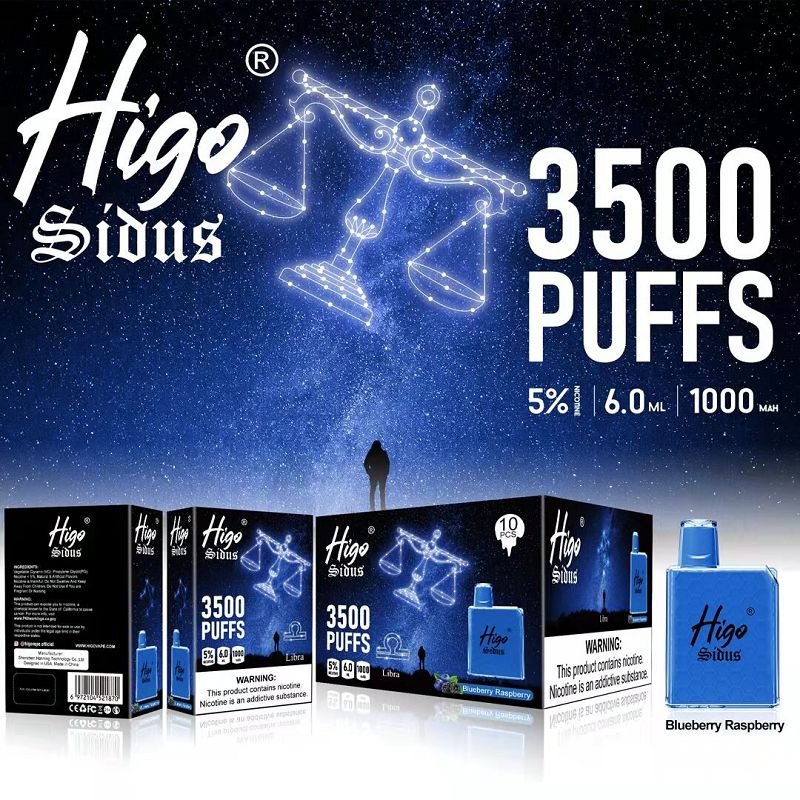 Higo Sious 3500 Clúimh Vape Indiúscartha