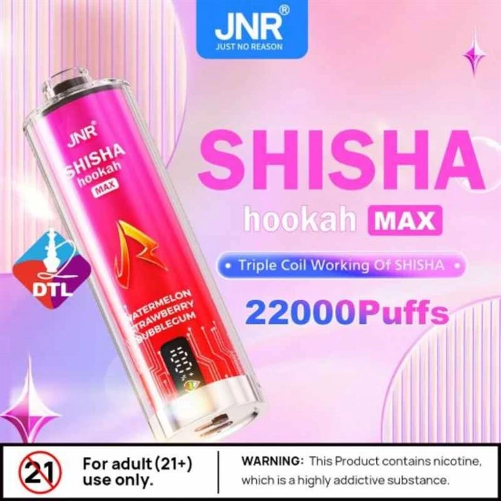 JNR Shisha Hookah Uasmhéid 22000