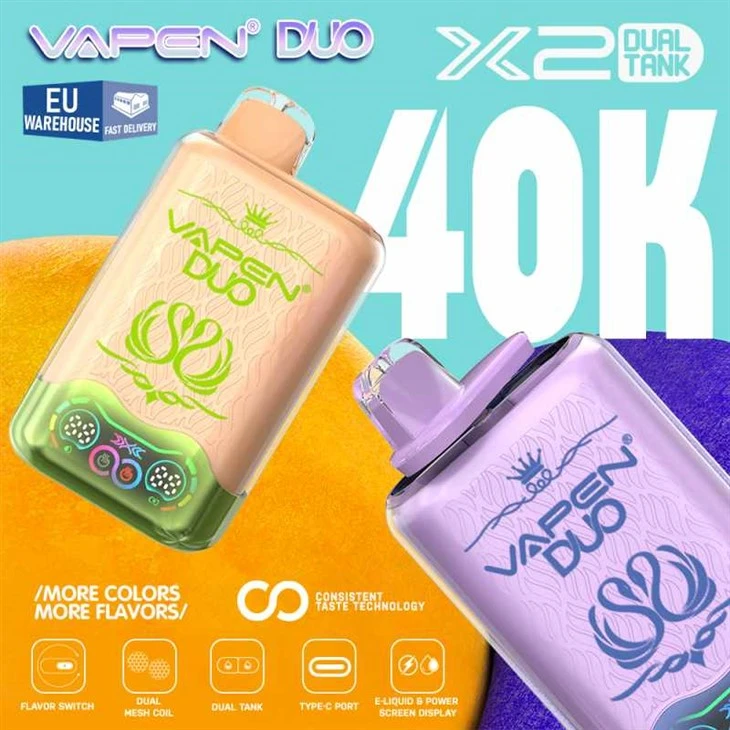 Vapen duo 40000 puffs blasanna dúbailte