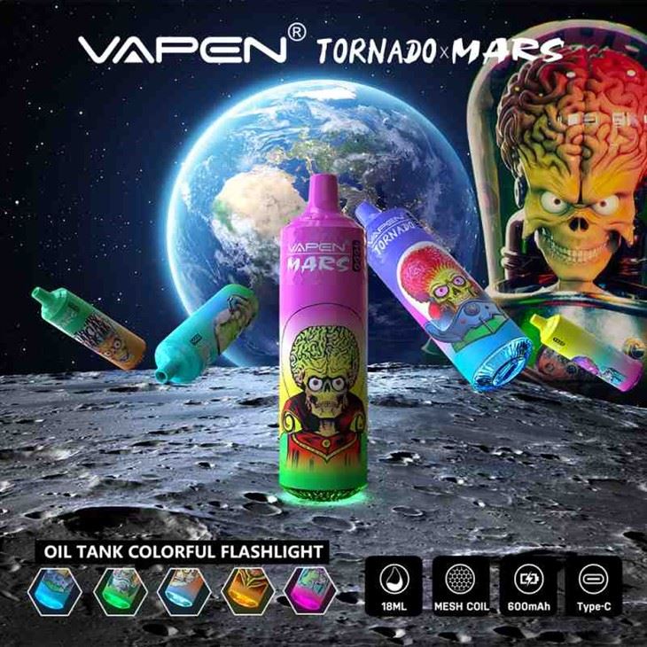 VAPEN TORNADO MARS 9000 Vape Indiúscartha