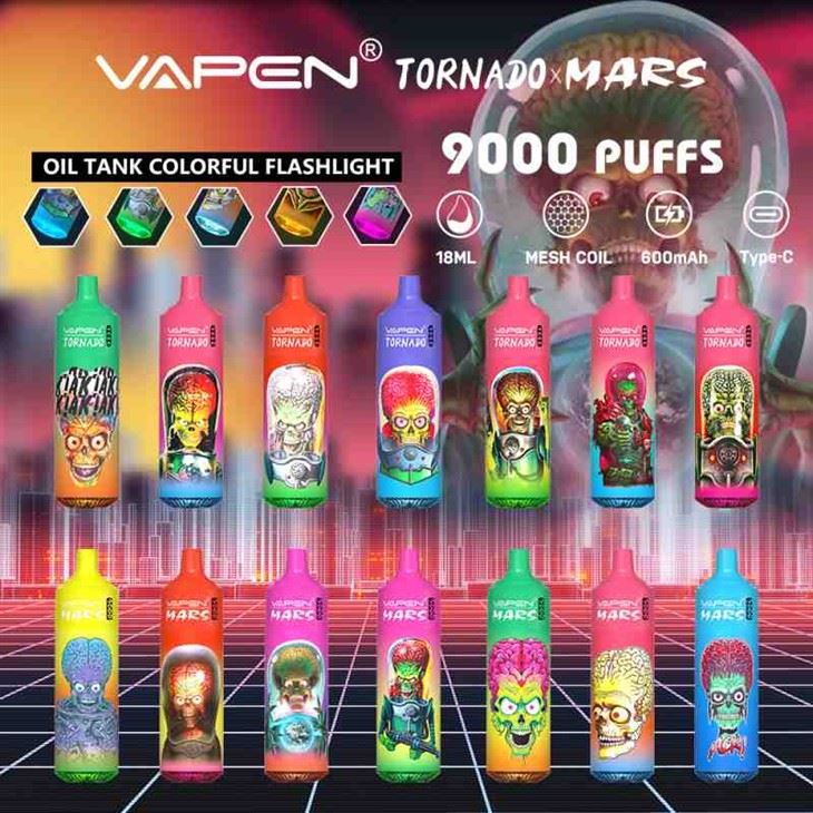 VAPEN   TORNADO   MARS   9000   PUFFS
